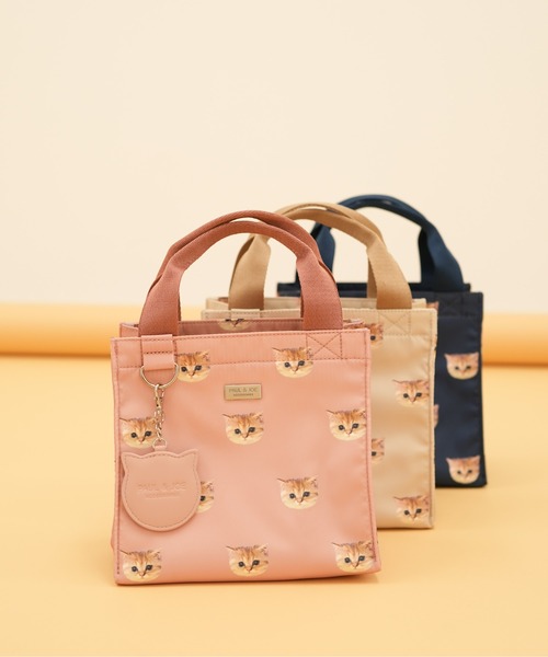 PAUL & JOE ACCESSOIRES（ポールアンドジョーアクセソワ）の「【PAUL & JOE ACCESSOIRES /ポール アンド ジョー アクセソワ 】 ヌネット総柄 ランチトート（トートバッグ・レディース・ピンク/ベージュ/ネイビー・FREE）」の3枚目の写真