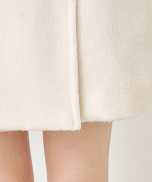 Chico(チコ)の「シャギースタンドミドル丈オーバーコート(チェスターコート・レディース・アイボリー/ブラック/グレイッシュベージュ/グレー・FREE)」の5枚目の写真