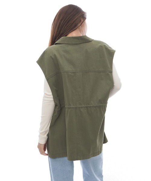 BILLABONG(ビラボン)の「【直営店限定】BILLABONG レディース WORK VEST ベスト 【2024年春夏モデル】/ビラボンミリタリーライクデザインベスト(ベスト・レディース・オリーブ/ブラック系その他・MEDIUM)」の7枚目の写真