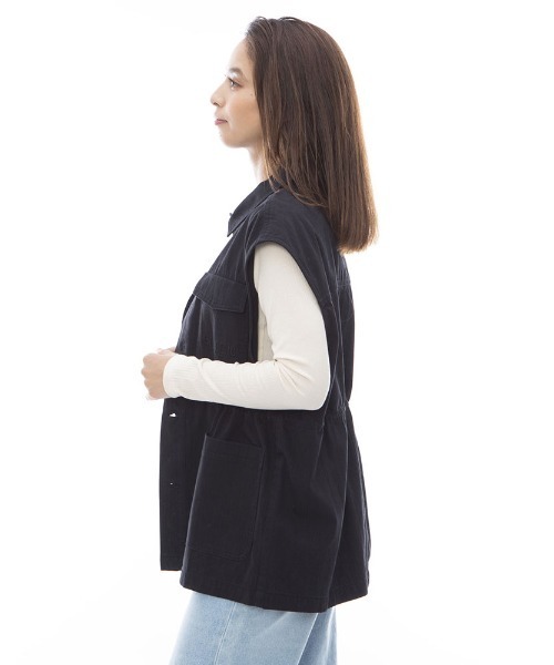 BILLABONG(ビラボン)の「【直営店限定】BILLABONG レディース WORK VEST ベスト 【2024年春夏モデル】/ビラボンミリタリーライクデザインベスト(ベスト・レディース・オリーブ/ブラック系その他・MEDIUM)」の3枚目の写真