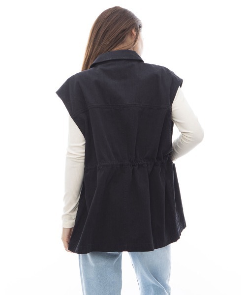 BILLABONG(ビラボン)の「【直営店限定】BILLABONG レディース WORK VEST ベスト 【2024年春夏モデル】/ビラボンミリタリーライクデザインベスト(ベスト・レディース・オリーブ/ブラック系その他・MEDIUM)」の4枚目の写真