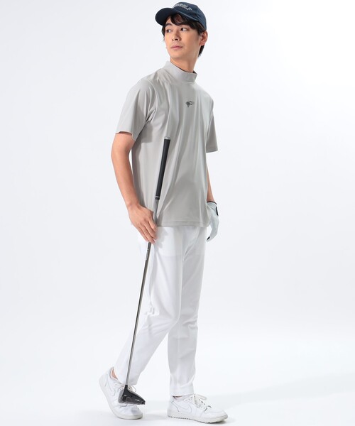 新作 ビームスゴルフ モックネック ハイネック ホワイト ビックロゴ BEAMS GOLF（ビームス ゴルフ）〈MEN〉 PURPLE LABEL