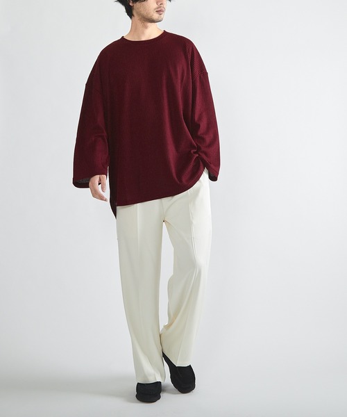 CERCA(チェルカ)の「RS/ワッフル調ビッグシルエットT(Tシャツ/カットソー・メンズ・ブラック/ブルー/グレー/ワイン・MEDIUM/LARGE)」の10枚目の写真