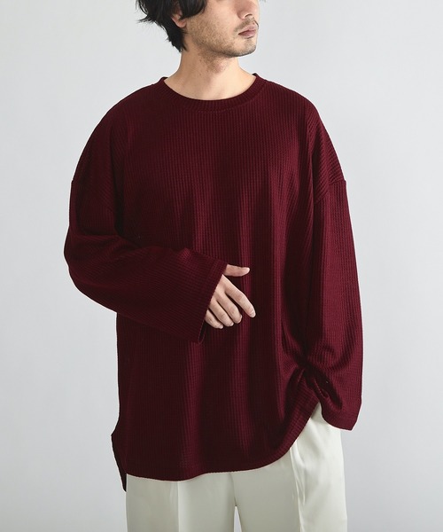 CERCA(チェルカ)の「RS/ワッフル調ビッグシルエットT(Tシャツ/カットソー・メンズ・ブラック/ブルー/グレー/ワイン・MEDIUM/LARGE)」の20枚目の写真