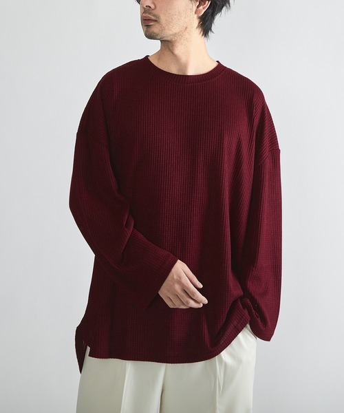 CERCA(チェルカ)の「RS/ワッフル調ビッグシルエットT(Tシャツ/カットソー・メンズ・ブラック/ブルー/グレー/ワイン・MEDIUM/LARGE)」の21枚目の写真