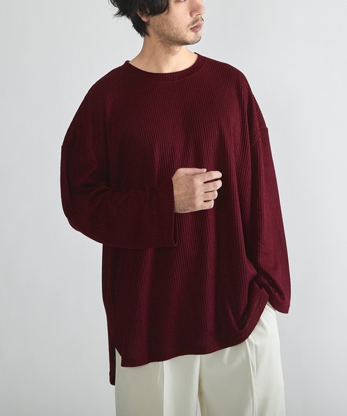CERCA(チェルカ)の「RS/ワッフル調ビッグシルエットT(Tシャツ/カットソー・メンズ・ブラック/ブルー/グレー/ワイン・MEDIUM/LARGE)」の22枚目の写真