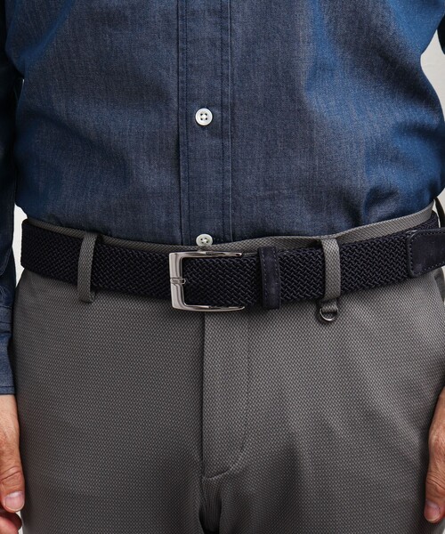 SADDLERS（サドラーズ）の「【Saddler's/サドラーズ】別注イントレチャート35 イタリア製 メッシュベルト（ベルト・メンズ・ネイビー/ブラック/ブラウン・FREE）」の12枚目の写真