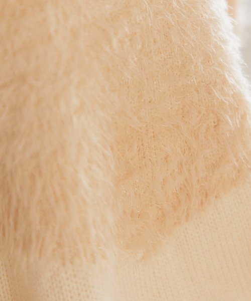 flower（フラワー）の「スパークルラインニット（ニット/セーター・レディース・グレー/コーラル・FREE）」の7枚目の写真