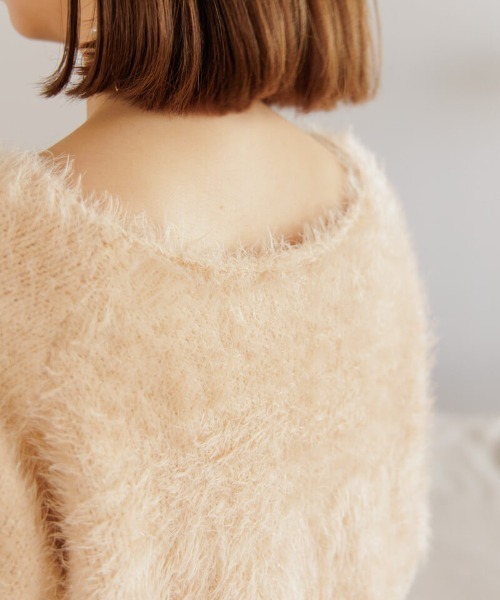 flower（フラワー）の「スパークルラインニット（ニット/セーター・レディース・グレー/コーラル・FREE）」の9枚目の写真