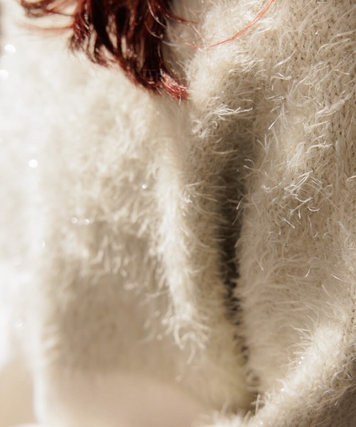 flower（フラワー）の「スパークルラインニット（ニット/セーター・レディース・グレー/コーラル・FREE）」の11枚目の写真