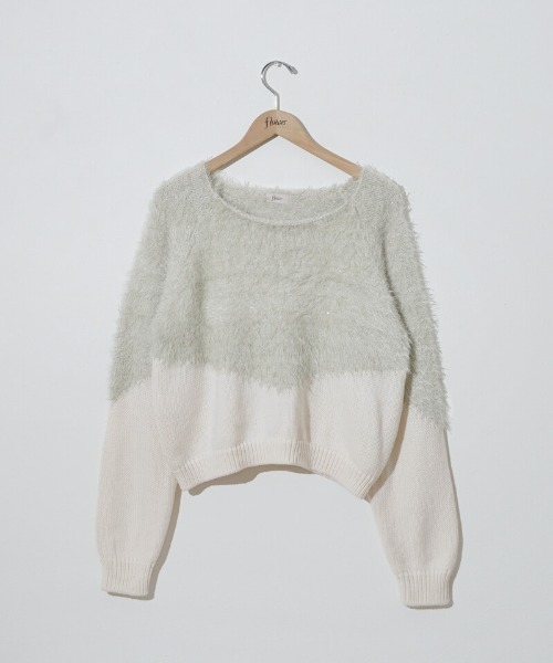 flower（フラワー）の「スパークルラインニット（ニット/セーター・レディース・グレー/コーラル・FREE）」の12枚目の写真