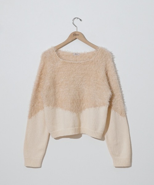 flower（フラワー）の「スパークルラインニット（ニット/セーター・レディース・グレー/コーラル・FREE）」の13枚目の写真