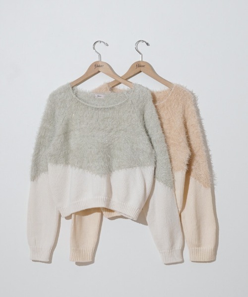 flower（フラワー）の「スパークルラインニット（ニット/セーター・レディース・グレー/コーラル・FREE）」の14枚目の写真