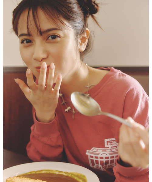 JOURNAL STANDARD relume(ジャーナルスタンダード レリューム)の「【カレーハウスCoCo壱番屋 × relume】別注 プリント L/S Tシャツ "CURRY SHOP"(Tシャツ/カットソー・メンズ・ブラック/ボルドー・MEDIUM/X-LARGE/LARGE)」の3枚目の写真