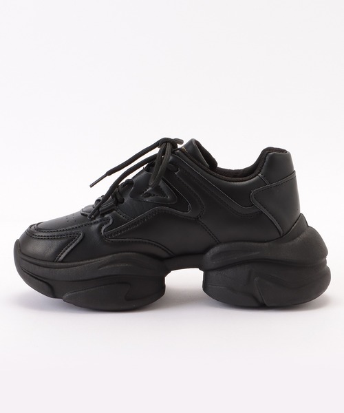 タママ新品タグ付きVIRGOwearworks スニーカー　ブラック　黒 セール】ボリューム ソール ストラップ ダッド スニーカー（スニーカー