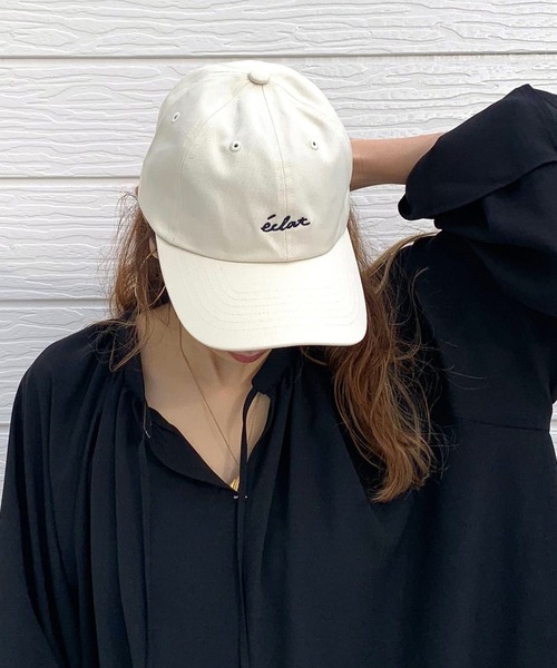 Q(キュー)の「ロゴ刺繍キャップ(キャップ・レディース・アイボリー/ブラック・ONE SIZE)」の15枚目の写真