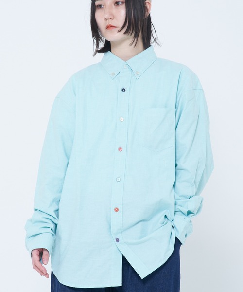 CORISCO(コリスコ)の「オックス カラー釦 ボタンダウンシャツ(M1)(シャツ/ブラウス・メンズ・ブラック/ブルー/ホワイト/グリーン/オレンジ・MEDIUM/LARGE/X-LARGE)」の1枚目の写真