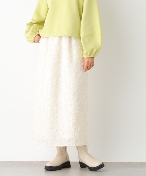 LEPSIM(レプシィム)の「フリンジイージースカート 102864(スカート・レディース・アイボリー/ブラック・FREE)」の1枚目の写真