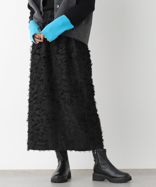 LEPSIM(レプシィム)の「フリンジイージースカート 102864(スカート・レディース・アイボリー/ブラック・FREE)」の2枚目の写真