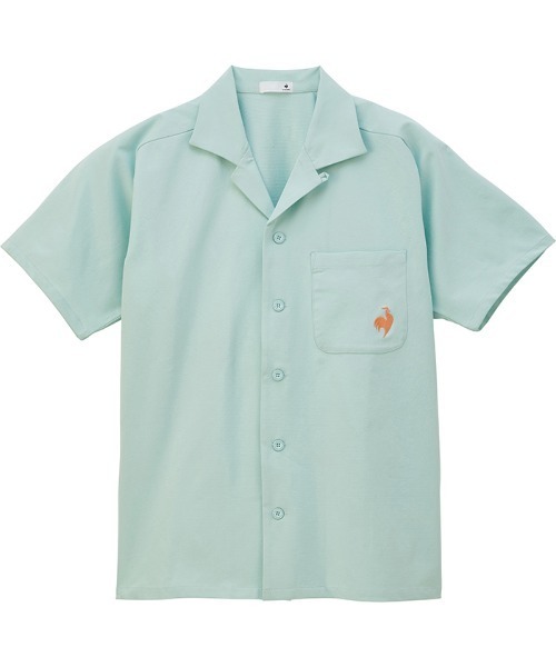le coq sportif(ルコックスポルティフ)の「【肌面ドライ】開襟シャツ(LCS プリューム/エールフォルム)(シャツ/ブラウス・メンズ・ネイビー/ベージュ/グリーン・L/M/S/XL)」の7枚目の写真
