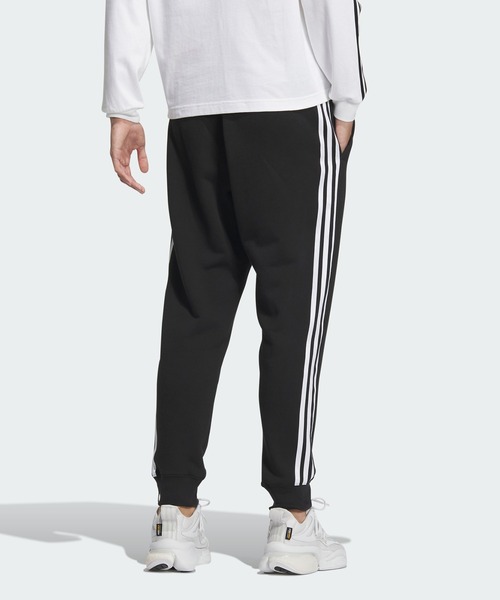adidas(アディダス)の「エッセンシャルズ プラス レギュラーフィット スリーストライプス フレンチテリー カフパンツ / アディダス adidas(その他パンツ・メンズ・ブルー/グレー/ブラック/ベージュ/グリーン/グリーン系その他/ブラウン・SMALL/X-SMALL/XX-LARGE/3XL/LARGE/MEDIUM/X-LARGE)」の8枚目の写真