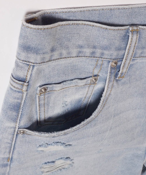 coca（coca）（コカ）の「カーブダメージデニム（デニムパンツ・レディース・ライトブルー・M/L）」の10枚目の写真