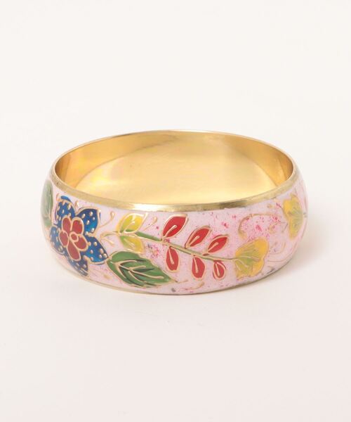 チャイハネ（チャイハネ）の「【チャイハネ】フラワリバングル（バングル/リストバンド・レディース・ピンク/ブラック・FREE）」の6枚目の写真