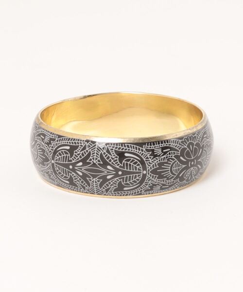 チャイハネ（チャイハネ）の「【チャイハネ】フラワリバングル（バングル/リストバンド・レディース・ピンク/ブラック・FREE）」の3枚目の写真