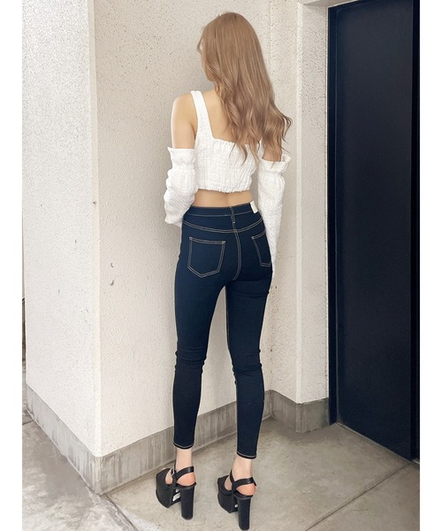 GYDA(ジェイダ)の「フロントボタン2WAY FANCYTWEEDブラウス(シャツ/ブラウス・レディース・オフホワイト/ピンク・FREE)」の16枚目の写真