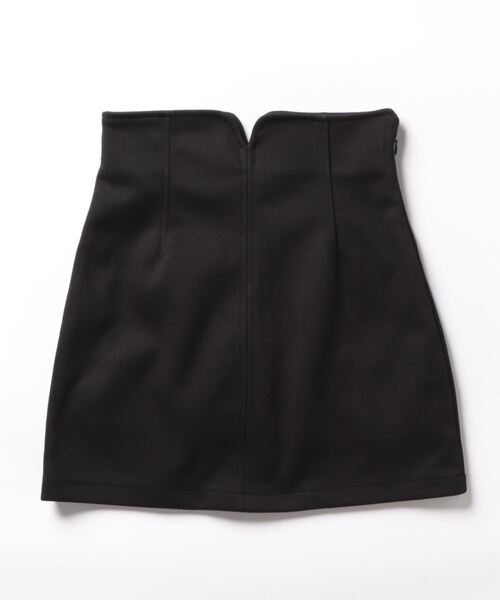 EMODA（エモダ）の「カーブウエストミニスカート（スカート・レディース・その他/アイボリー/ブラック・SMALL/MEDIUM）」の2枚目の写真