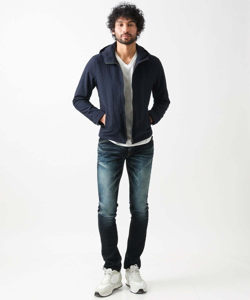 MICHEL KLEIN HOMME (ミッシェルクランオム)の「千鳥柄フードブルゾン(ブルゾン・メンズ・ネイビー/グレー・MEDIUM/LARGE/X-LARGE)」の21枚目の写真