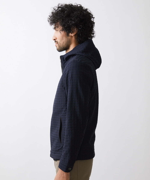 MICHEL KLEIN HOMME (ミッシェルクランオム)の「千鳥柄フードブルゾン(ブルゾン・メンズ・ネイビー/グレー・MEDIUM/LARGE/X-LARGE)」の3枚目の写真