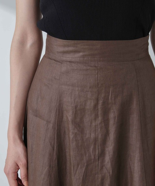 NANO universe(ナノユニバース)の「リネンフレアスカート(セットアップ可)(スカート・レディース・ブラウン/ブルー/イエロー/レッド・M/S)」の10枚目の写真