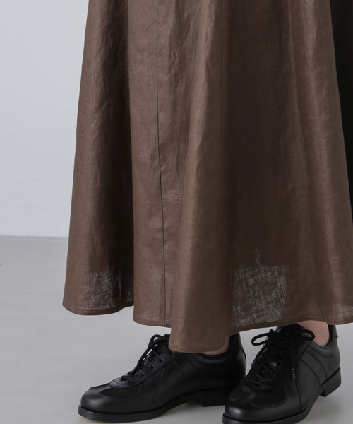 NANO universe(ナノユニバース)の「リネンフレアスカート(セットアップ可)(スカート・レディース・ブラウン/ブルー/イエロー/レッド・M/S)」の11枚目の写真