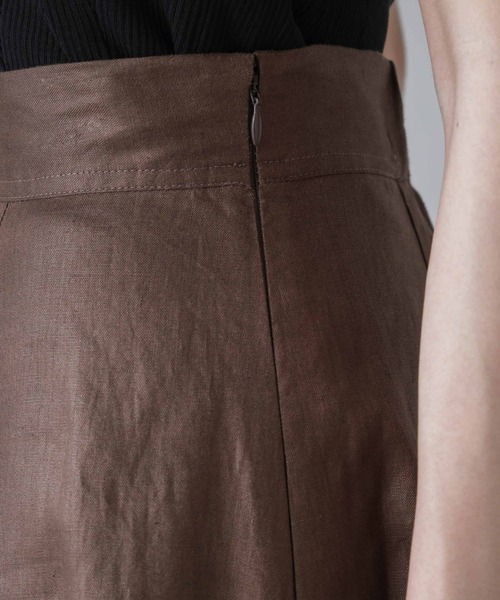 NANO universe(ナノユニバース)の「リネンフレアスカート(セットアップ可)(スカート・レディース・ブラウン/ブルー/イエロー/レッド・M/S)」の12枚目の写真