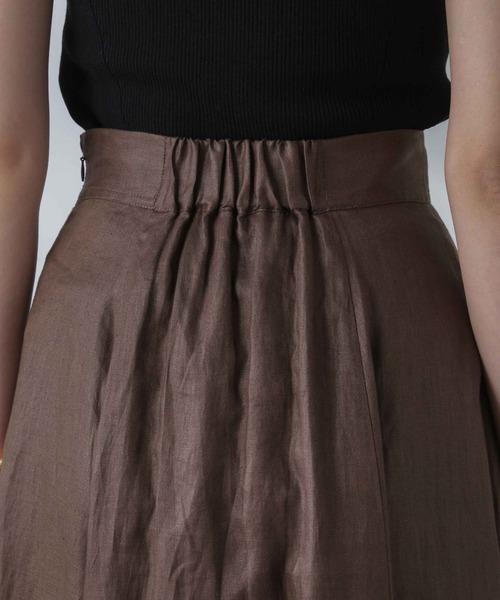 NANO universe(ナノユニバース)の「リネンフレアスカート(セットアップ可)(スカート・レディース・ブラウン/ブルー/イエロー/レッド・M/S)」の13枚目の写真