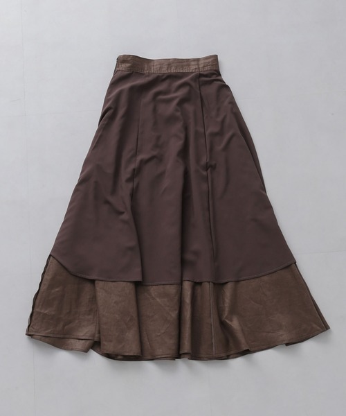 NANO universe(ナノユニバース)の「リネンフレアスカート(セットアップ可)(スカート・レディース・ブラウン/ブルー/イエロー/レッド・M/S)」の14枚目の写真