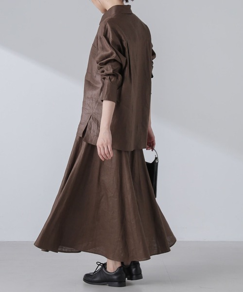 NANO universe(ナノユニバース)の「リネンフレアスカート(セットアップ可)(スカート・レディース・ブラウン/ブルー/イエロー/レッド・M/S)」の20枚目の写真