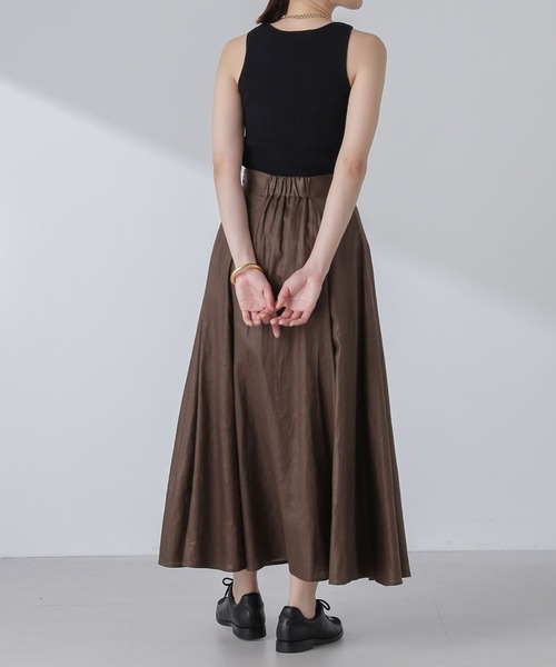 NANO universe(ナノユニバース)の「リネンフレアスカート(セットアップ可)(スカート・レディース・ブラウン/ブルー/イエロー/レッド・M/S)」の21枚目の写真