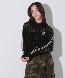 Anui | 【UNISEX/選べる着丈】メッシュトラックジャケット(カーディガン/ボレロ)