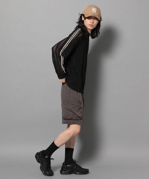 Anui（アニュイ）の「【UNISEX/選べる着丈】メッシュトラックジャケット（カーディガン/ボレロ・レディース・ブラック/アイボリー・MEDIUM/SMALL）」の5枚目の写真