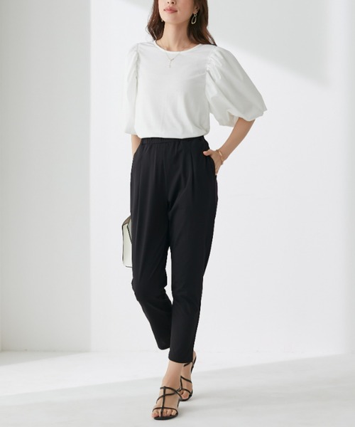 Tuche(トゥシェ)の「Tuche/トゥシェ ストレッチパンツ テーパード ライトテックストレッチメッシュ(その他パンツ・レディース・ブラック/グレー/ネイビー/ダークブラウン・MEDIUM/LARGE)」の1枚目の写真