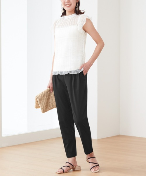 Tuche(トゥシェ)の「Tuche/トゥシェ ストレッチパンツ テーパード ライトテックストレッチメッシュ(その他パンツ・レディース・ブラック/グレー/ネイビー/ダークブラウン・MEDIUM/LARGE)」の15枚目の写真