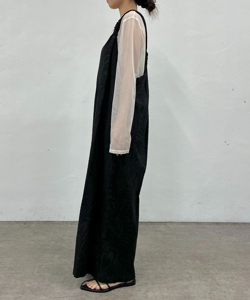 CAPRICIEUX LE'MAGE(カプリシューレマージュ)の「カットジャガードロンパース(つなぎ/オールインワン・レディース・オフホワイト/ブラック・FREE)」の19枚目の写真