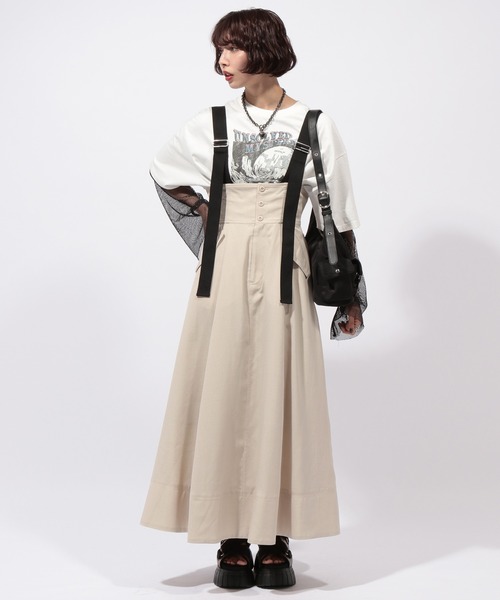 PAGEBOY（ページボーイ）の「サスツキライトコットンスカート（スカート・レディース・ベージュ/ブラック・FREE）」の7枚目の写真