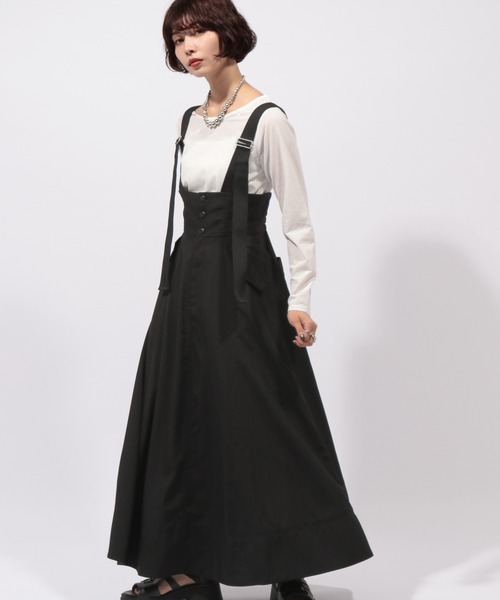 PAGEBOY（ページボーイ）の「サスツキライトコットンスカート（スカート・レディース・ベージュ/ブラック・FREE）」の4枚目の写真