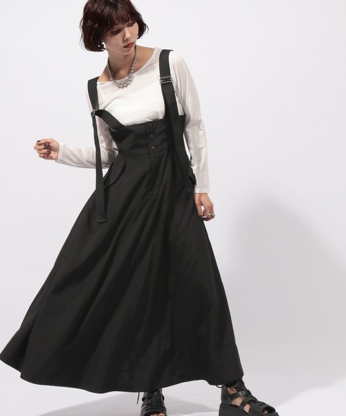 PAGEBOY（ページボーイ）の「サスツキライトコットンスカート（スカート・レディース・ベージュ/ブラック・FREE）」の5枚目の写真