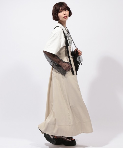 PAGEBOY（ページボーイ）の「サスツキライトコットンスカート（スカート・レディース・ベージュ/ブラック・FREE）」の8枚目の写真