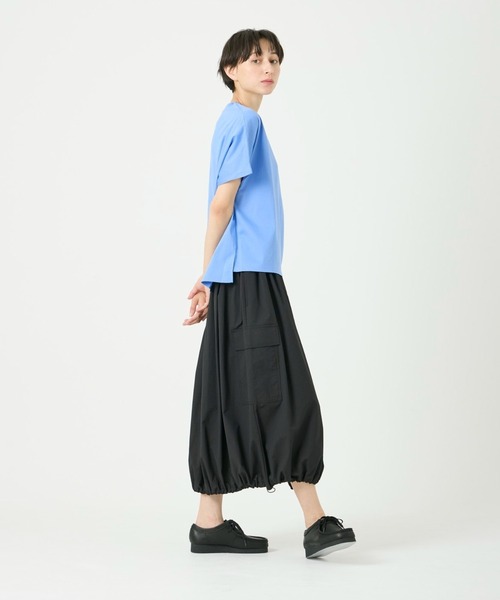 I.T.'S international（イッツインターナショナル）の「スムースコットンドロップショルダーカットソー（Tシャツ/カットソー・レディース・オレンジ/ブルー・フリー）」の4枚目の写真