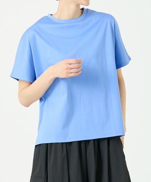 I.T.'S international（イッツインターナショナル）の「スムースコットンドロップショルダーカットソー（Tシャツ/カットソー・レディース・オレンジ/ブルー・フリー）」の15枚目の写真